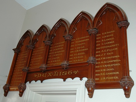 Dux Honour Board, 1871-1910.